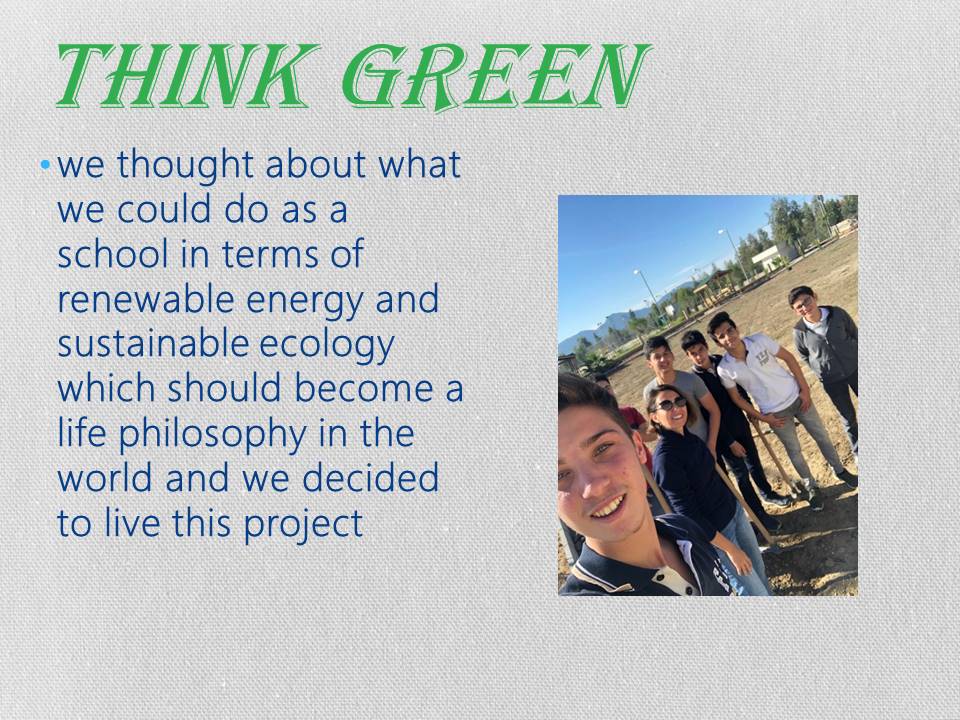THINK GREEN IN BIOLOGY